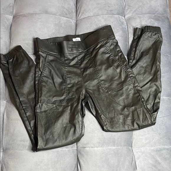 Bevy Flog Stylish Black Faux Leather Joggers size 25 - Picture 1 of 15